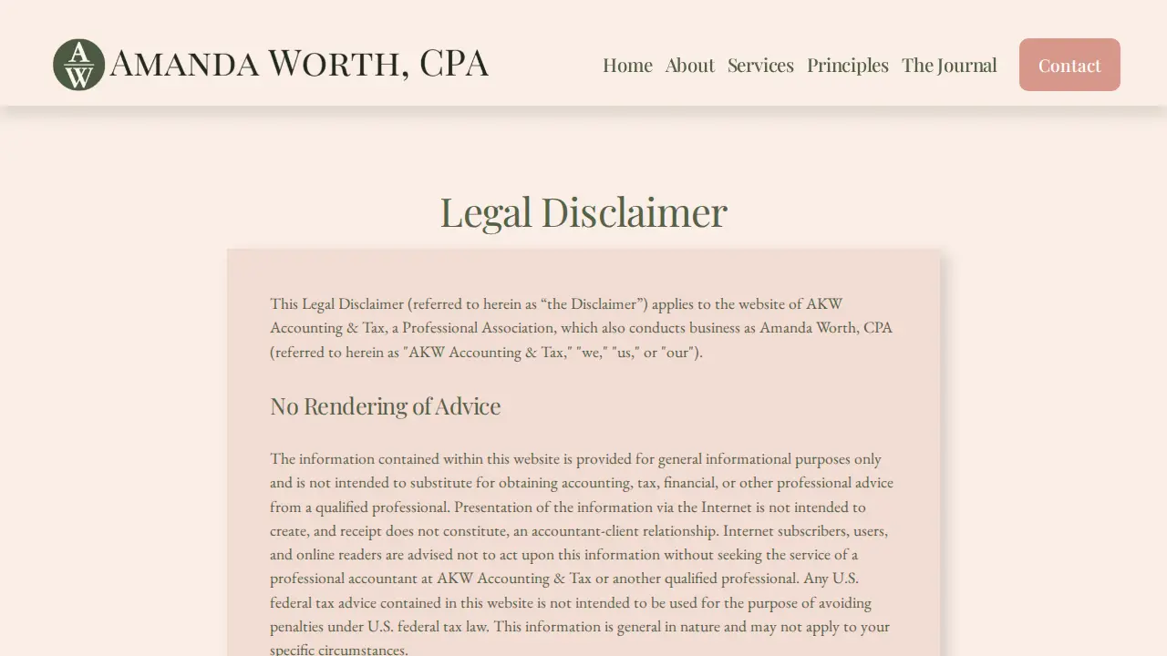 Amanda Worth, CPA page