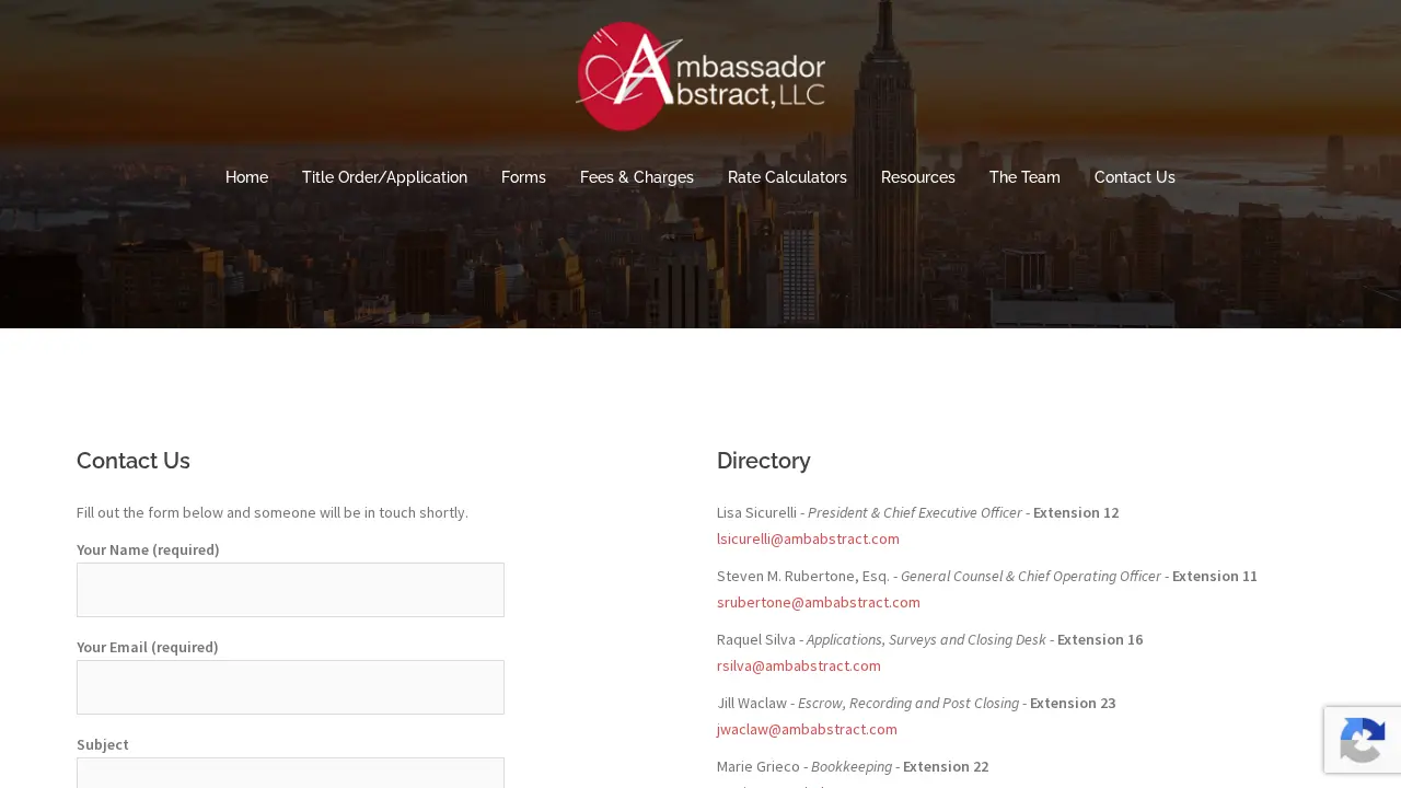 Ambassador Abstract LLC page
