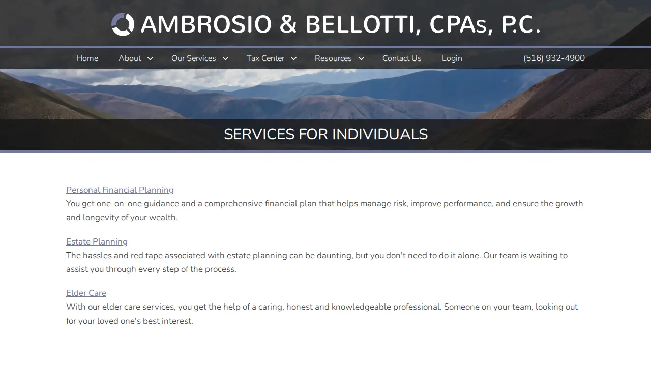 Ambrosio & Bellotti, CPAs, PC page