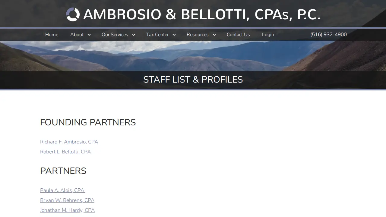 Ambrosio & Bellotti, CPAs, PC page