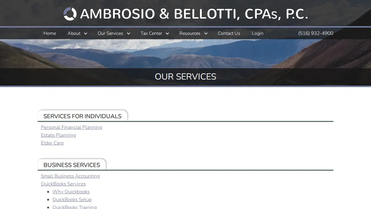 Ambrosio & Bellotti, CPAs, PC page