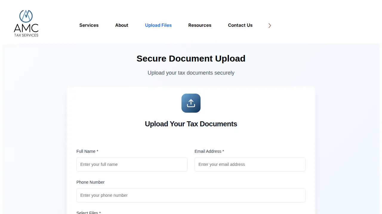 AMC Tax Services page