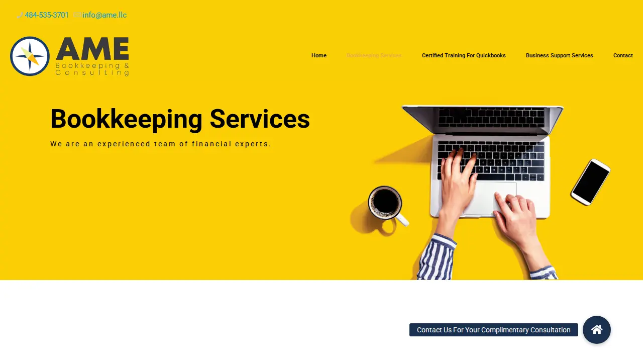 AME Bookkeeping page