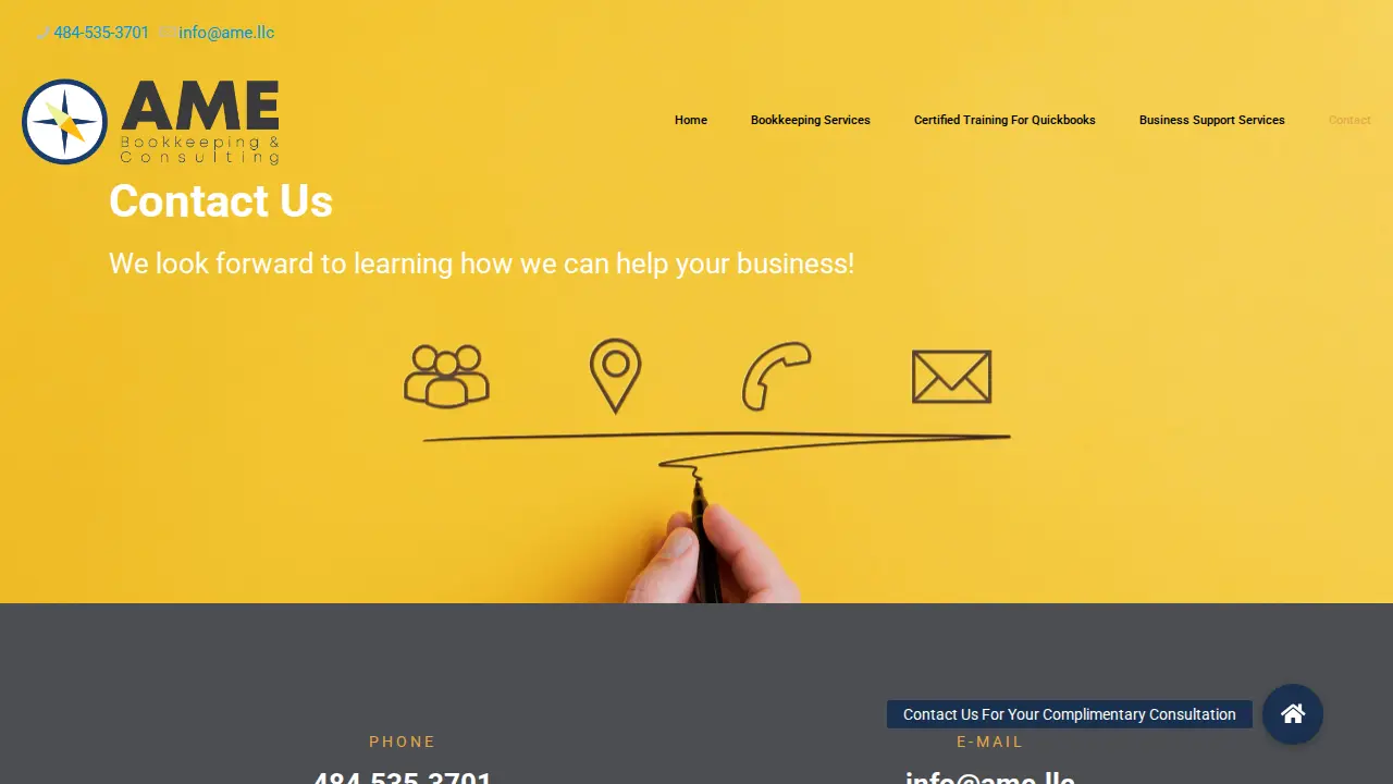 AME Bookkeeping page