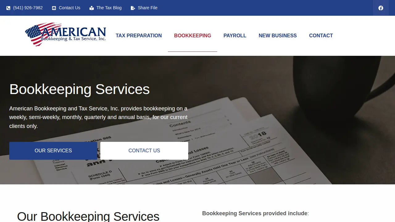 American Bookkeeping & Tax Services page
