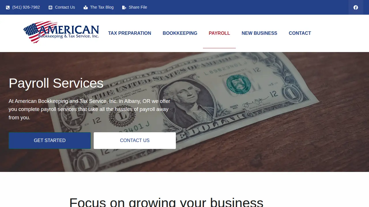 American Bookkeeping & Tax Services page