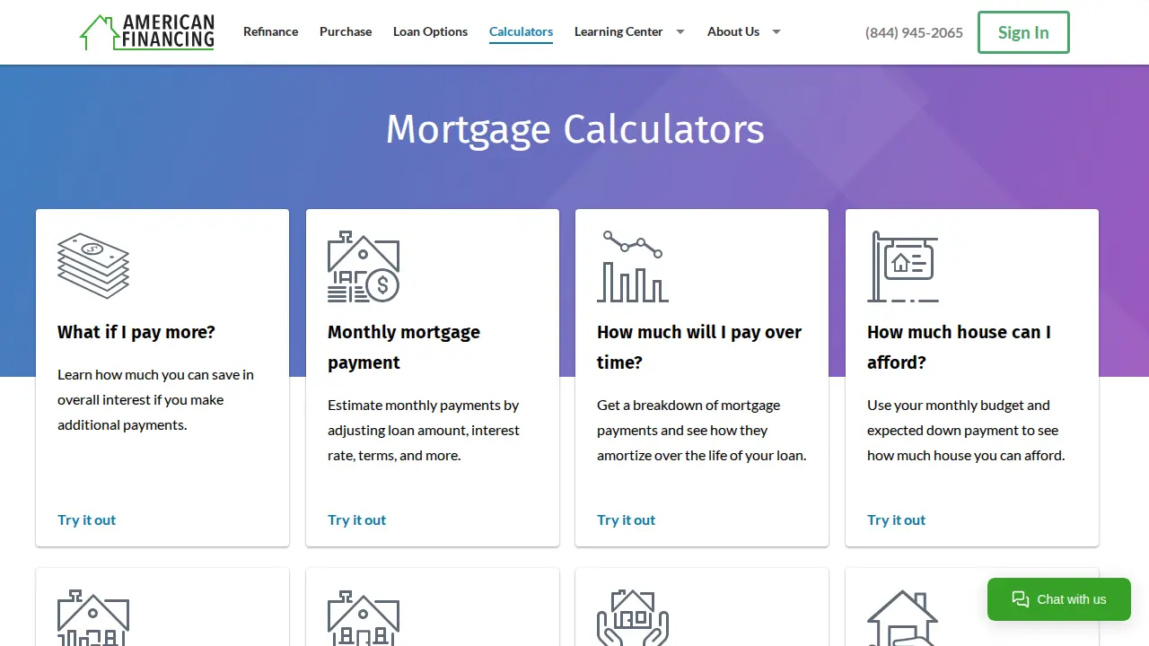 American Financing page