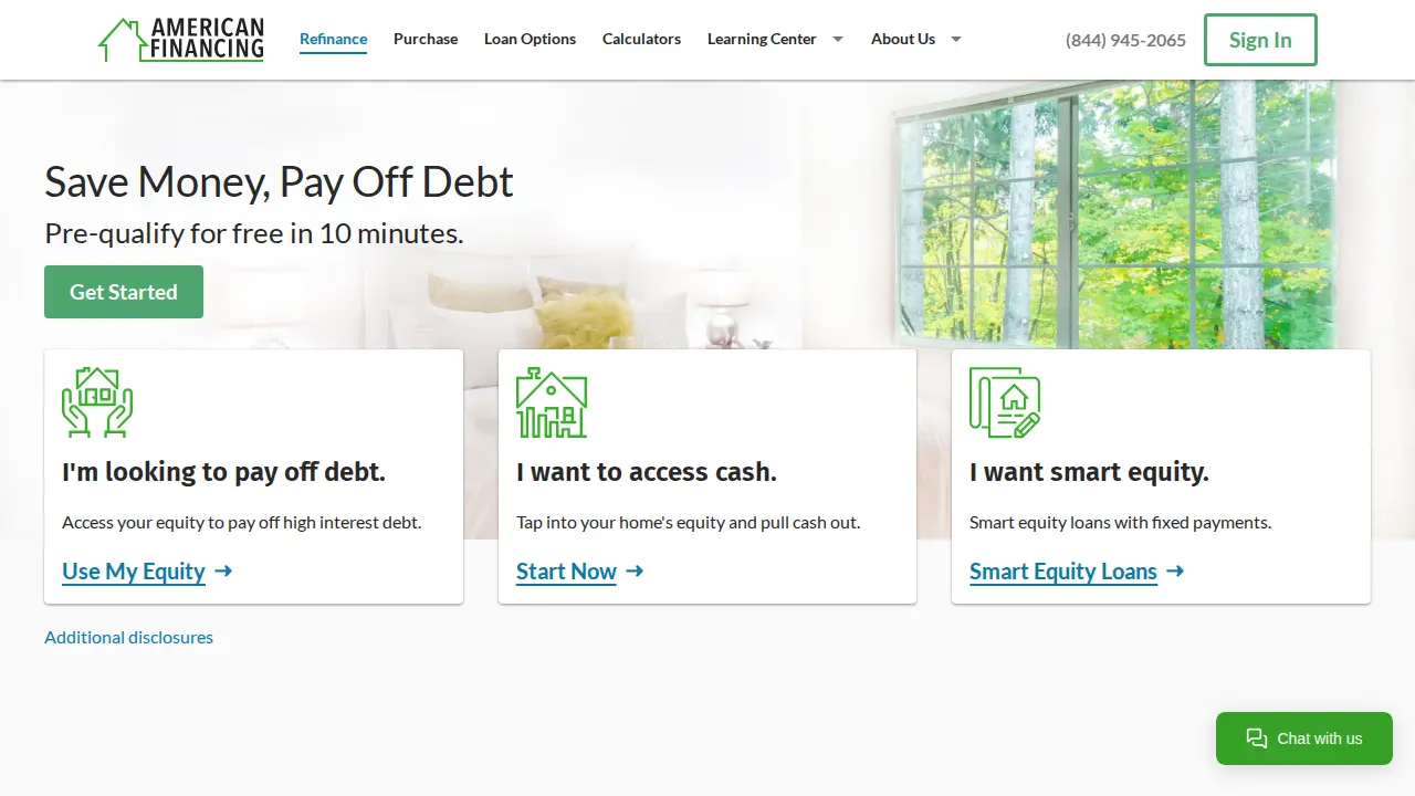 American Financing page