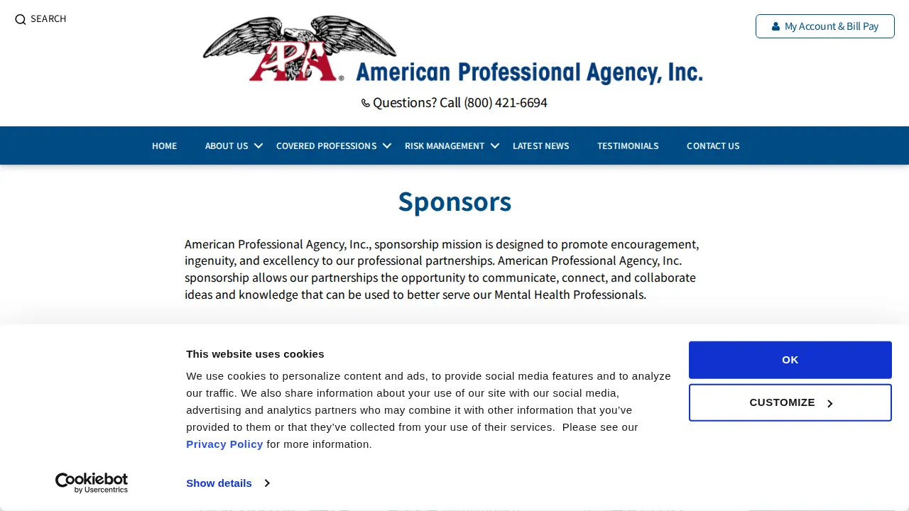 American Professional Agency, Inc page