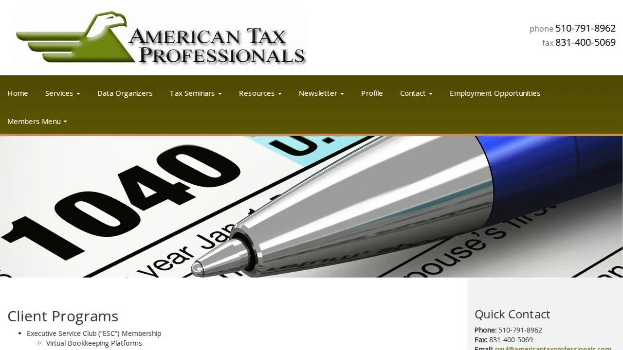 American Tax Professionals page