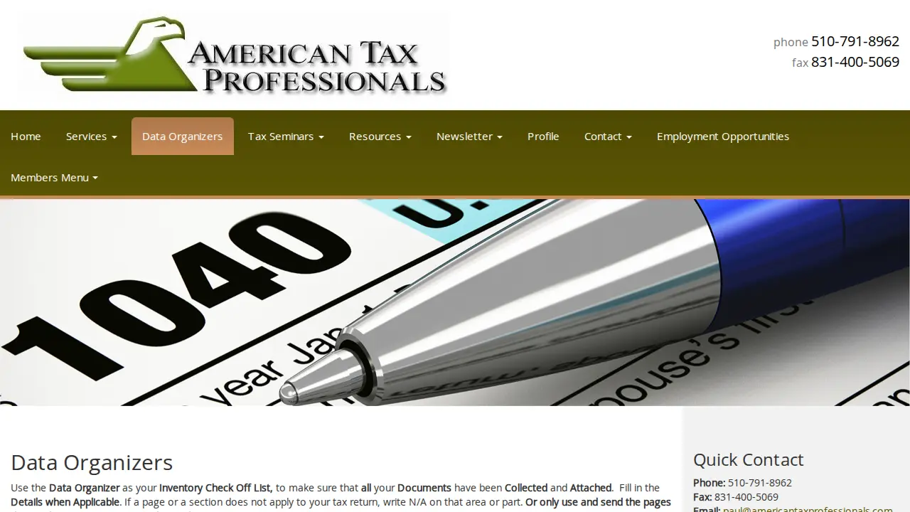 American Tax Professionals page