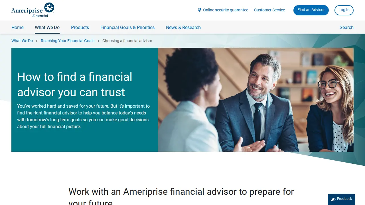 Ameriprise Financial page