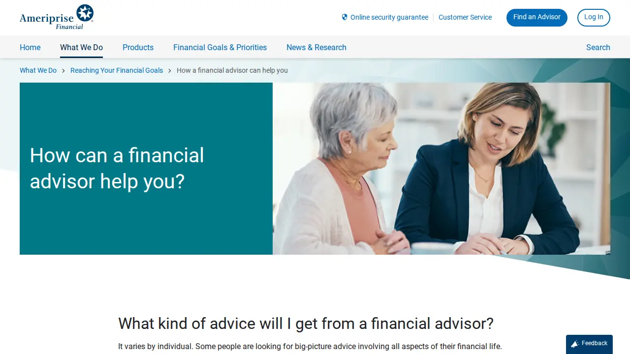 Ameriprise Financial page