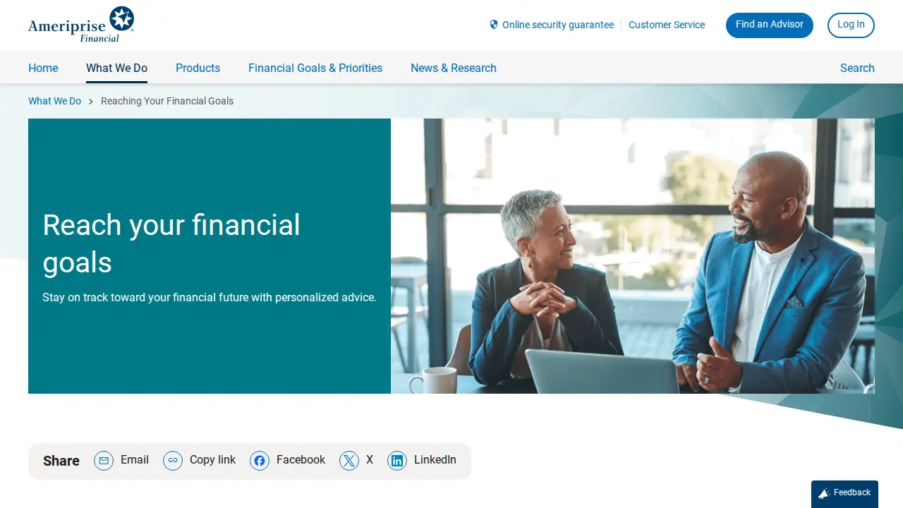 Ameriprise Financial page
