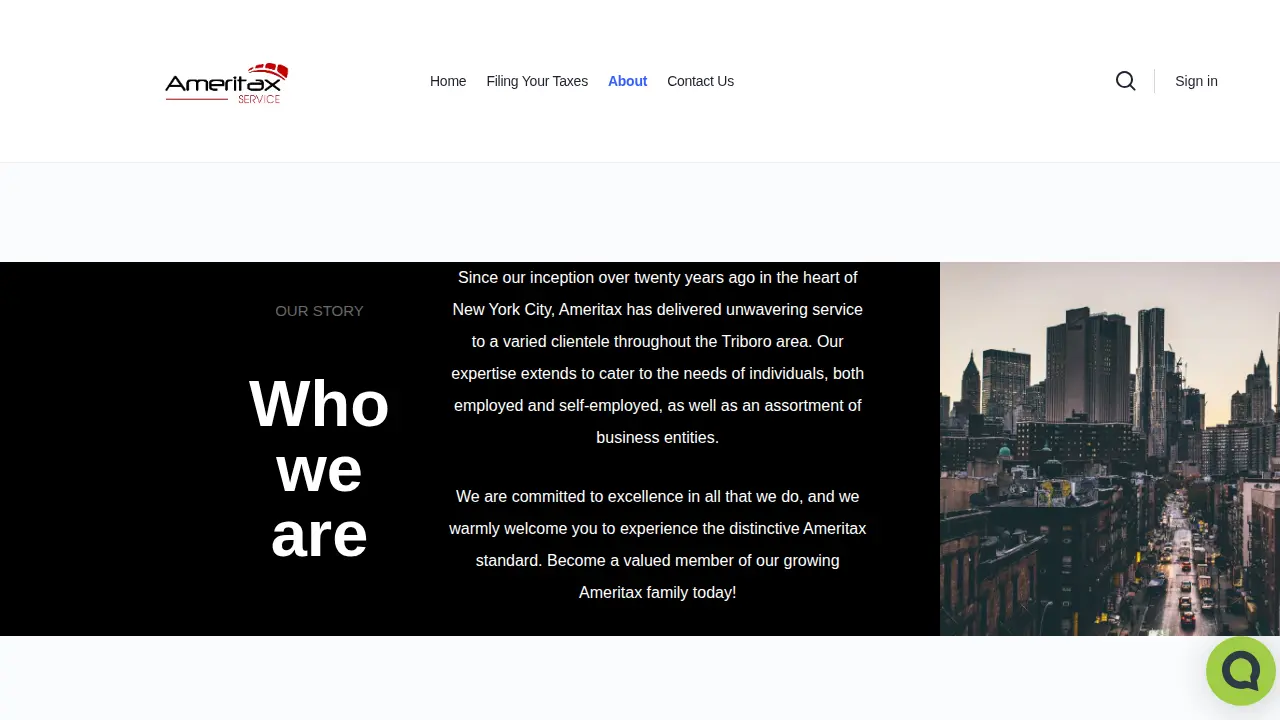 AmeriTax Service page