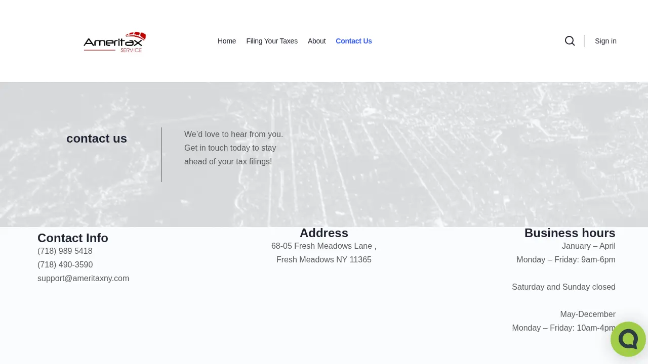 AmeriTax Service page