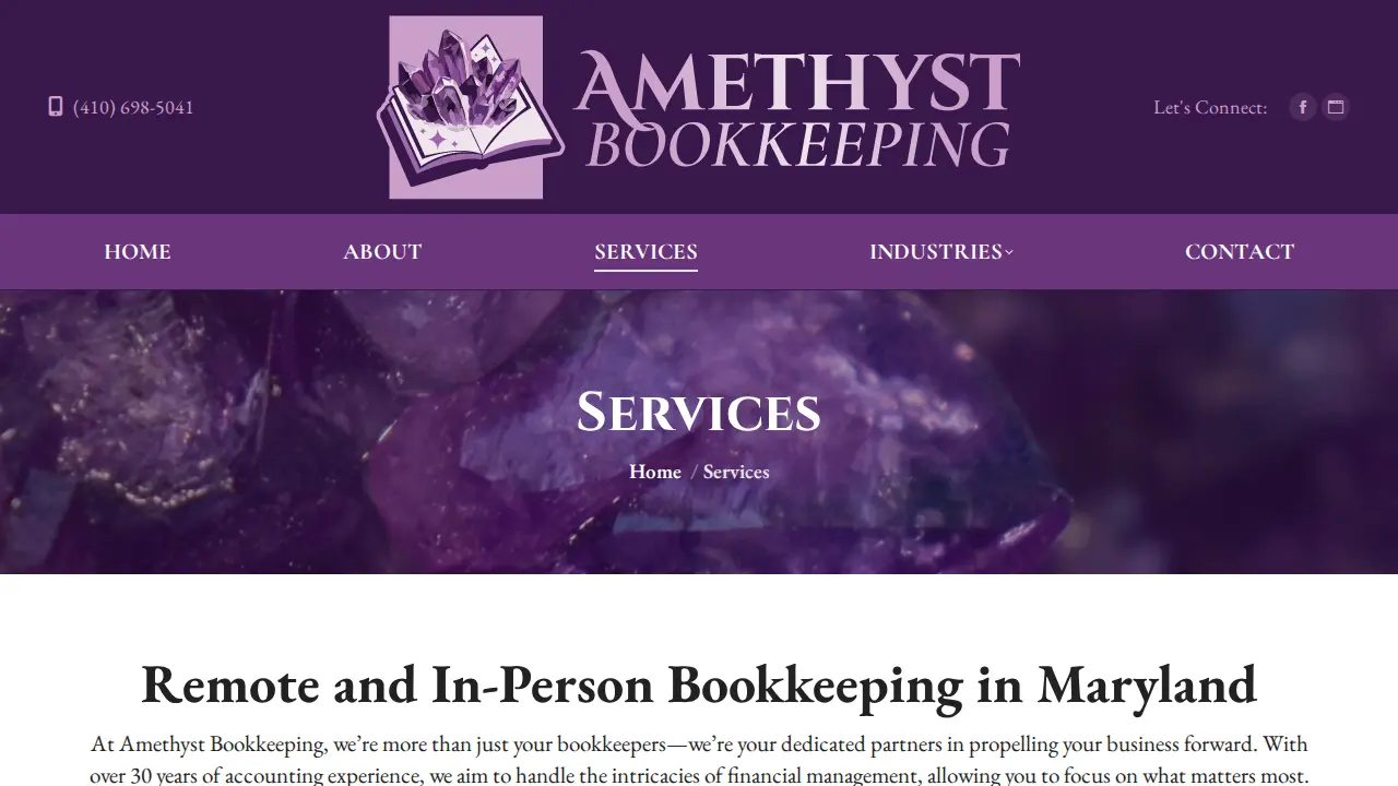 Amethyst Bookkeeping LLC page