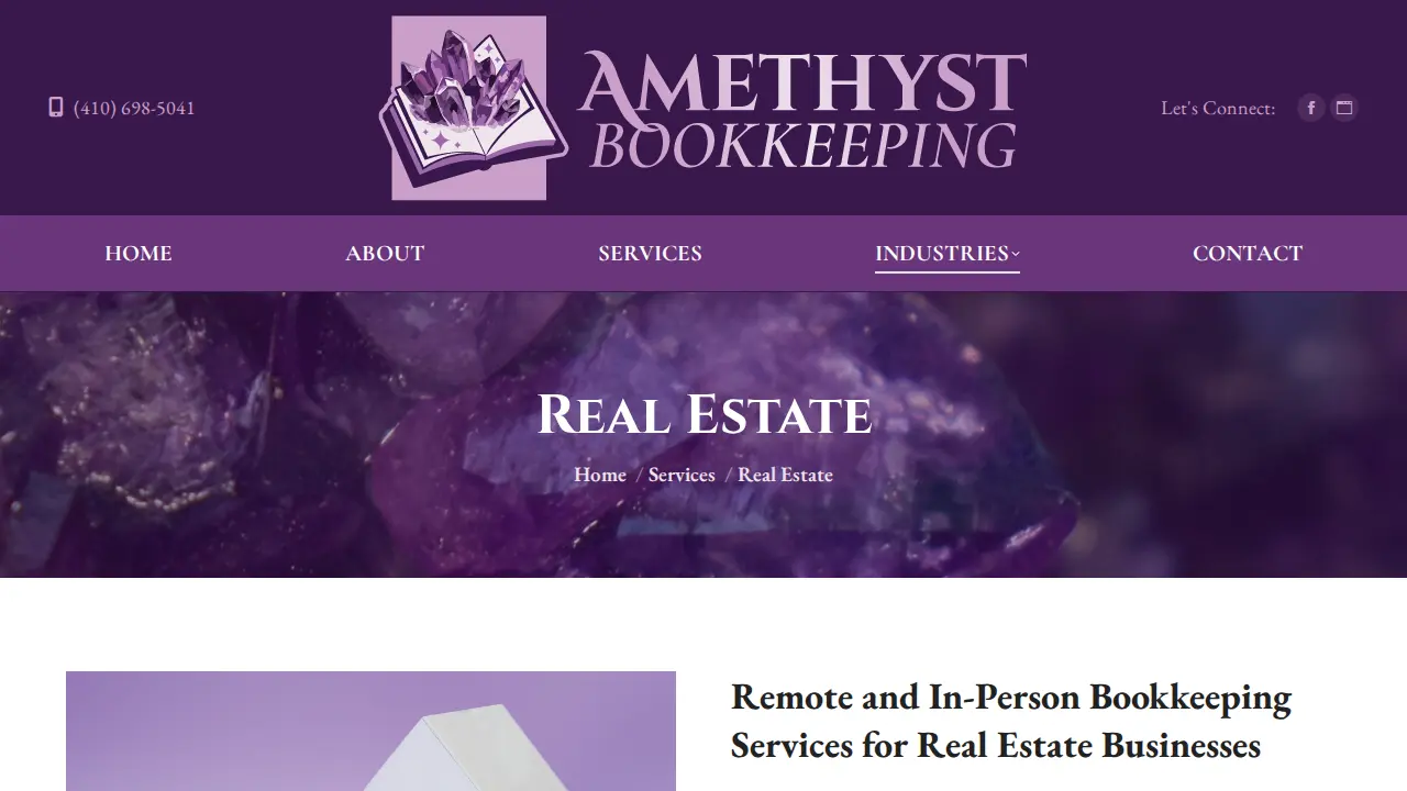 Amethyst Bookkeeping LLC page