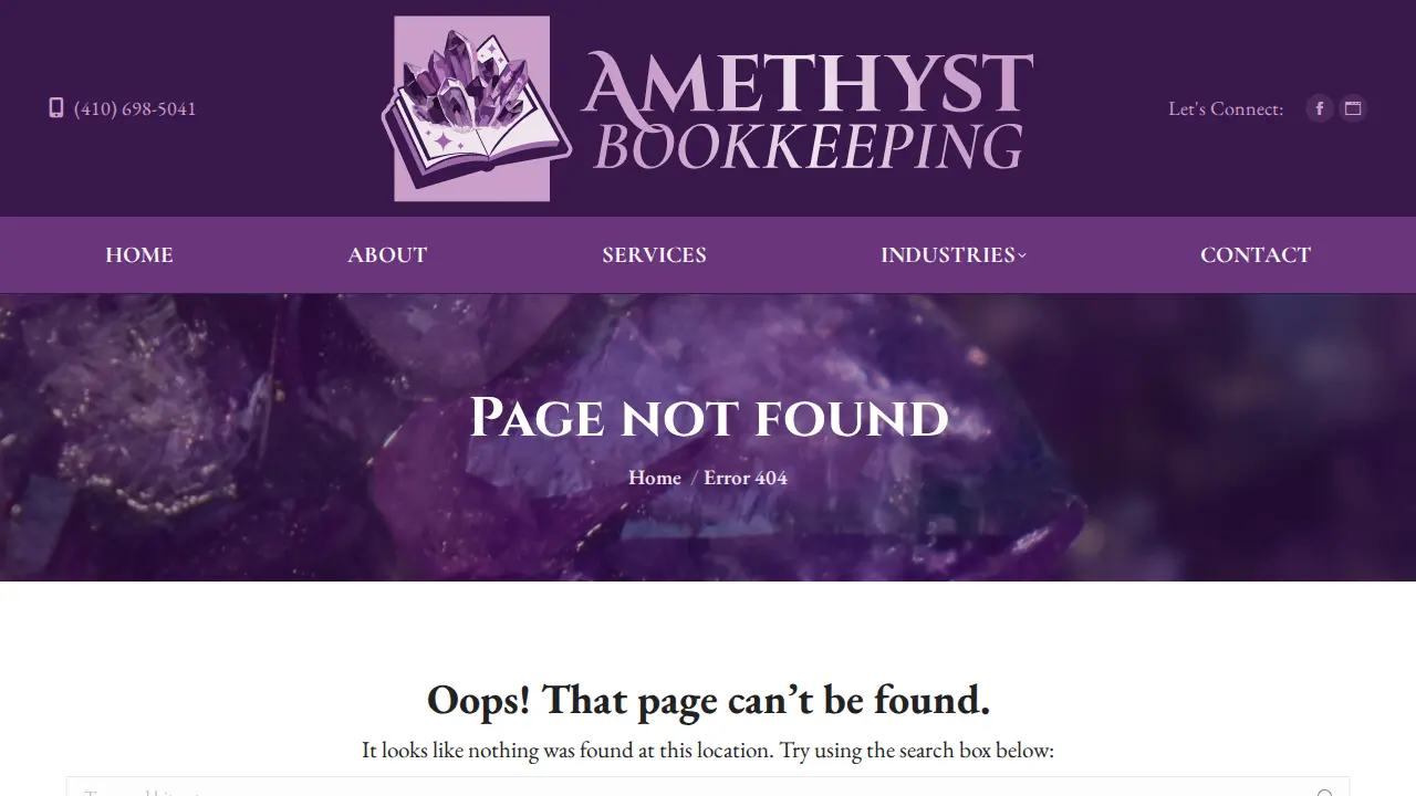 Amethyst Bookkeeping LLC page