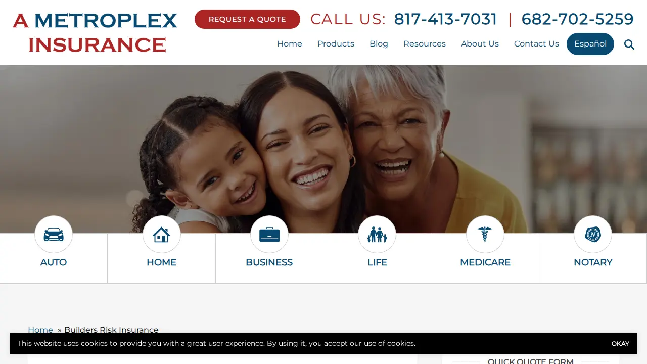 A Metroplex Insurance page