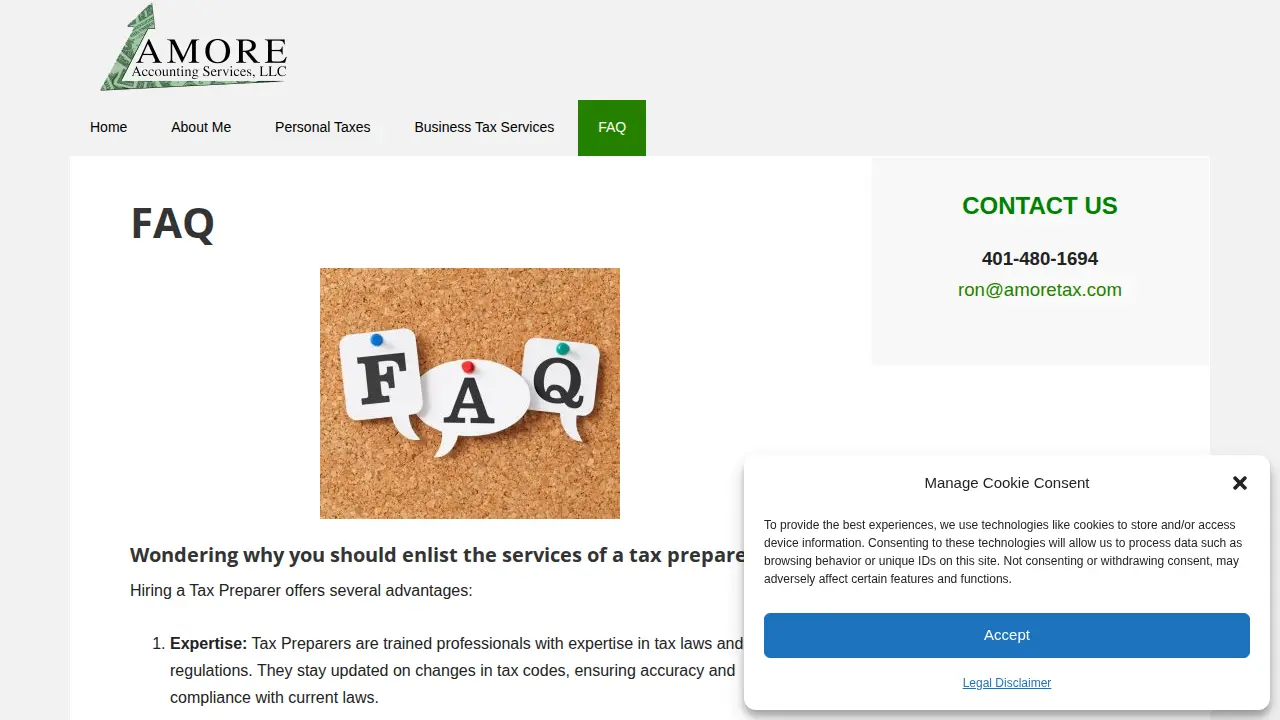 Amore Accounting Services LLC page