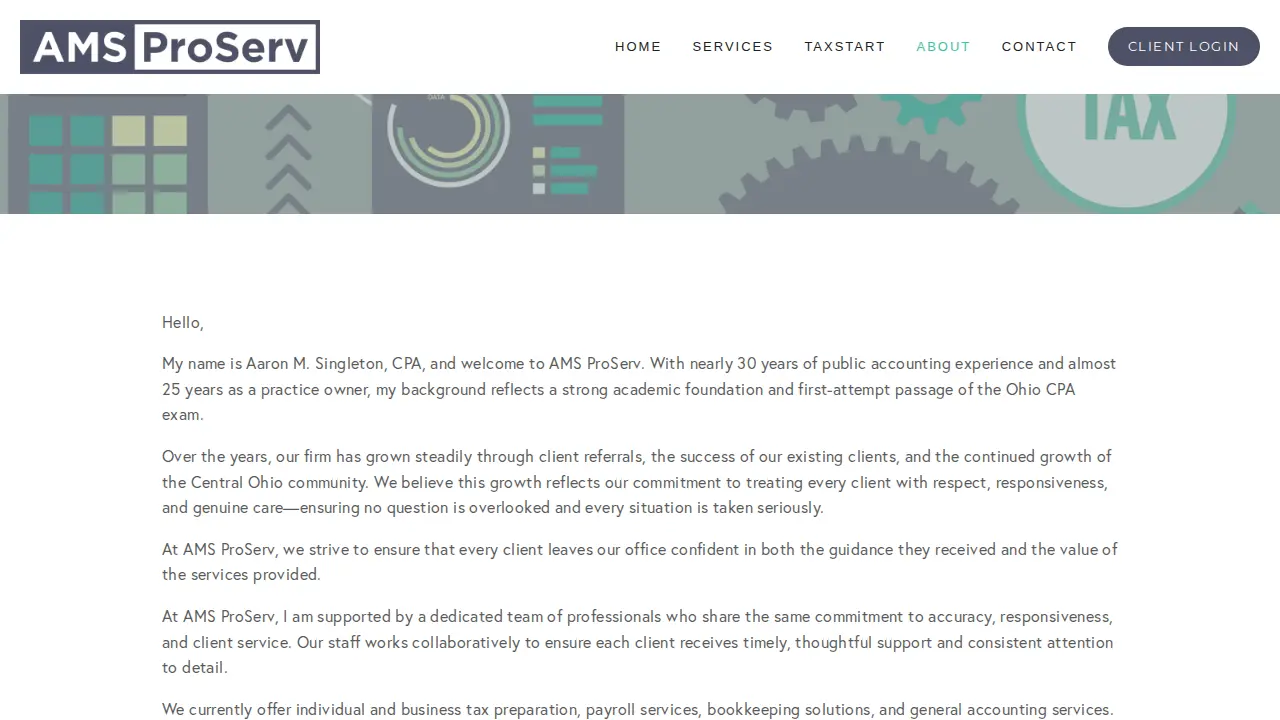 AMS ProServ page