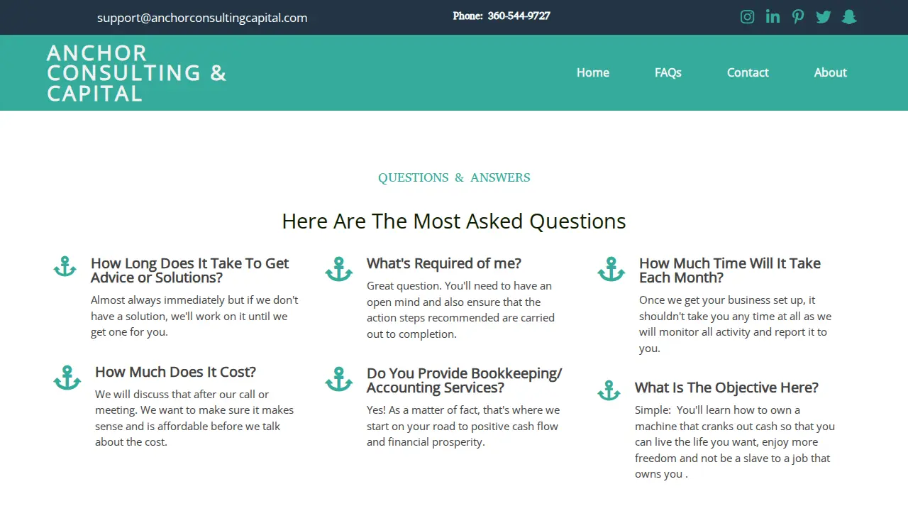 Anchor Consulting & Capital, LLC page