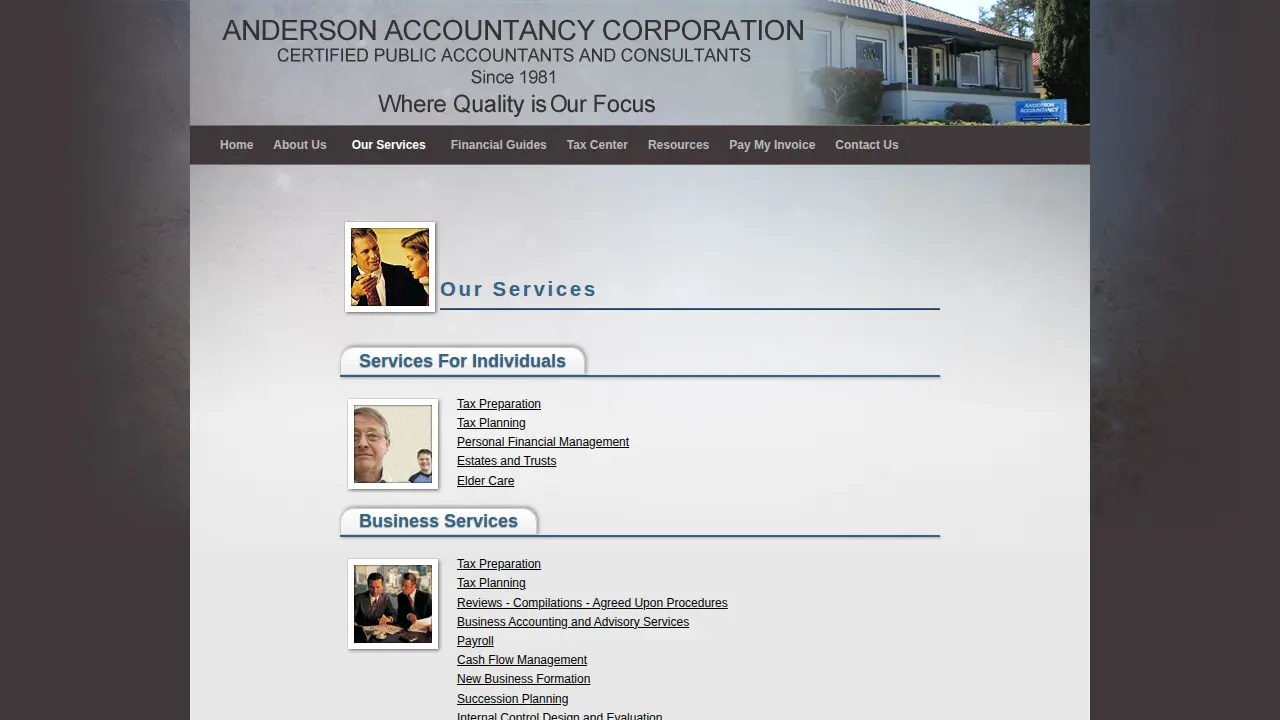 Anderson Accountancy Corporation page