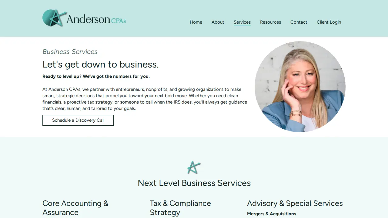 Anderson CPAs page
