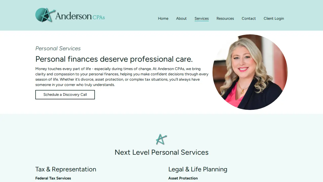 Anderson CPAs page