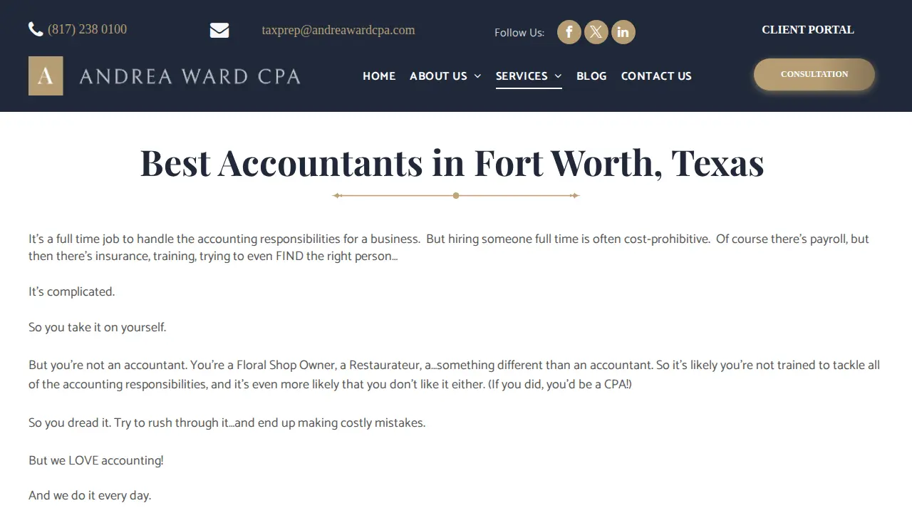 Andrea M. Ward, CPA page