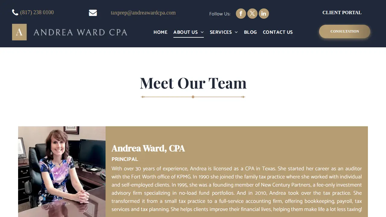 Andrea M. Ward, CPA page