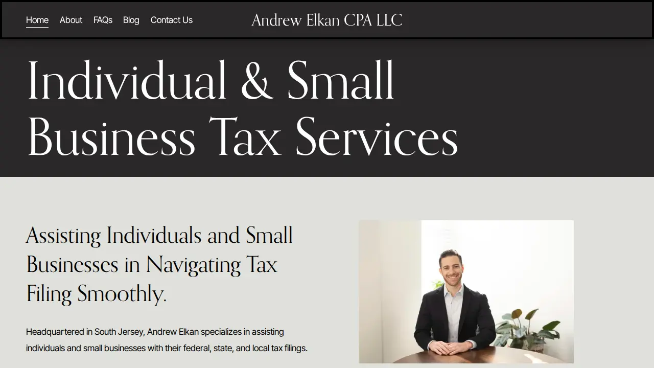 Andrew Elkan CPA LLC website