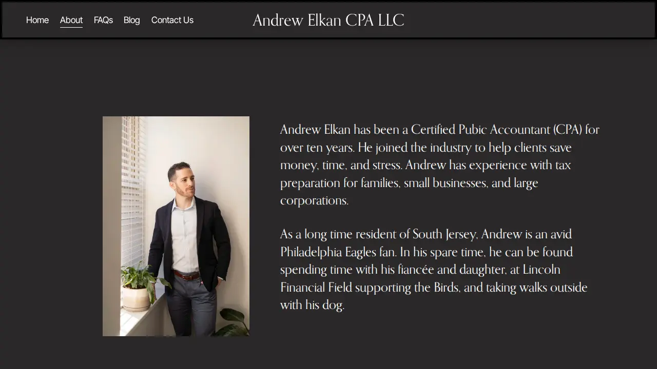 Andrew Elkan CPA LLC page