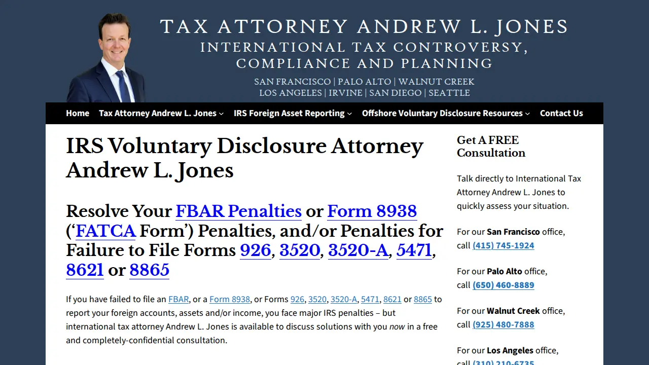 International Tax Attorney Andrew L. Jones