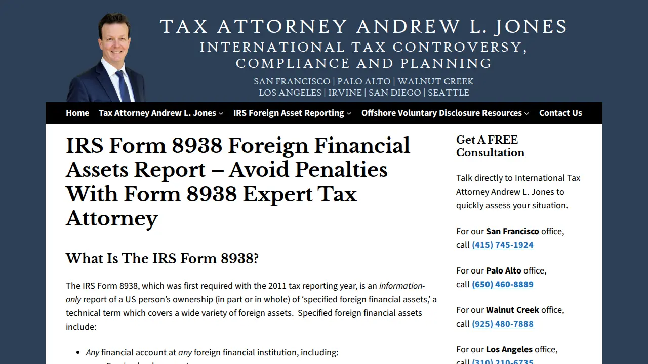 International Tax Attorney Andrew L. Jones page