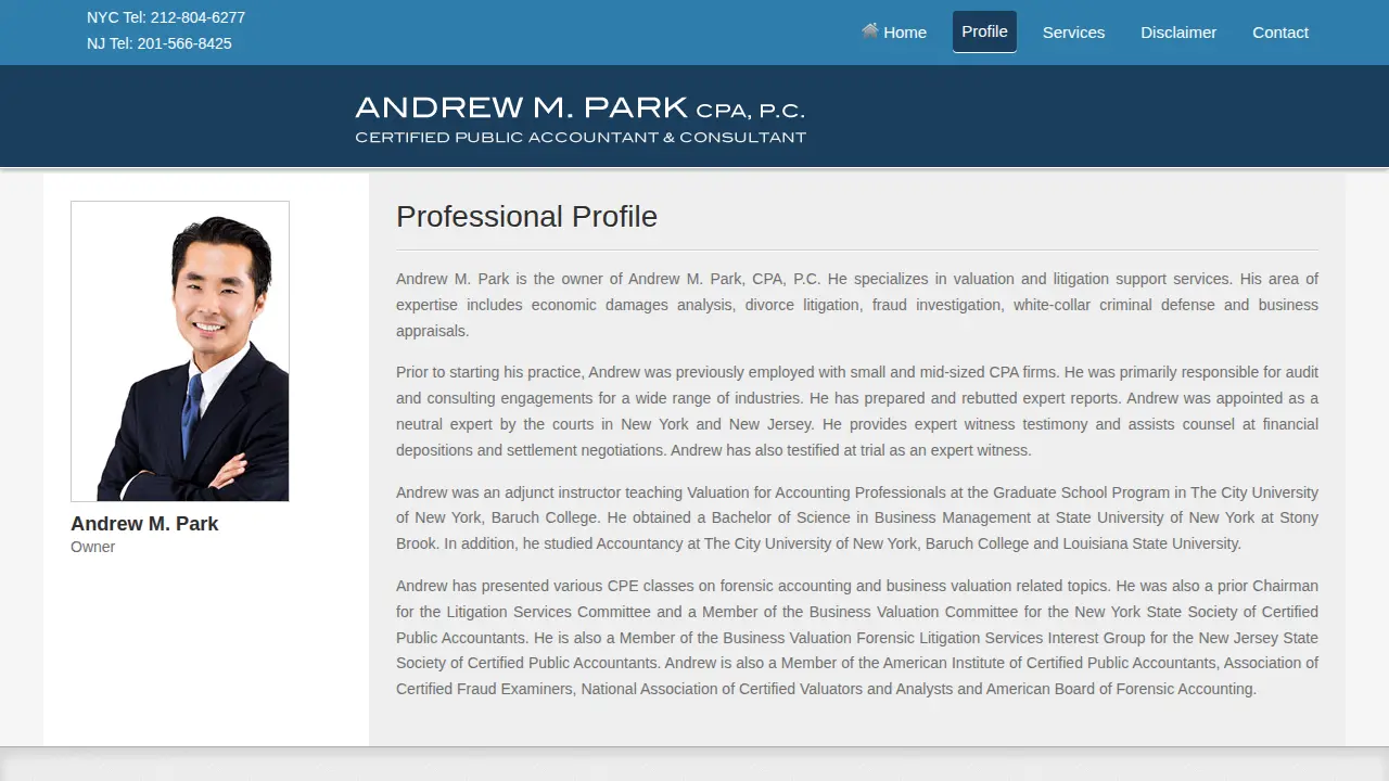 Andrew M. Park, CPA, P.C. page