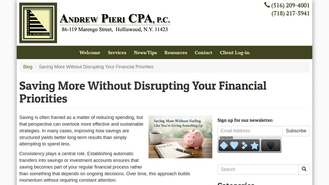 Andrew Pieri, CPA PC page