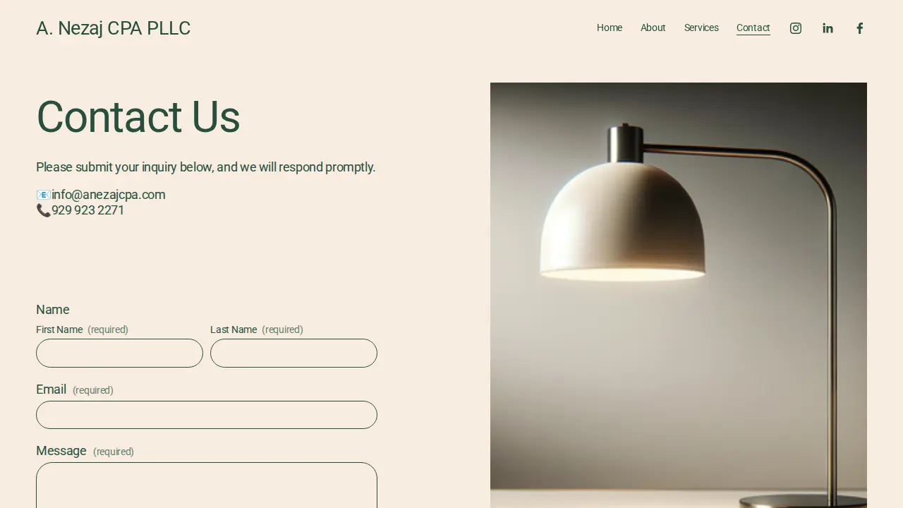 A Nezaj CPA PLLC page
