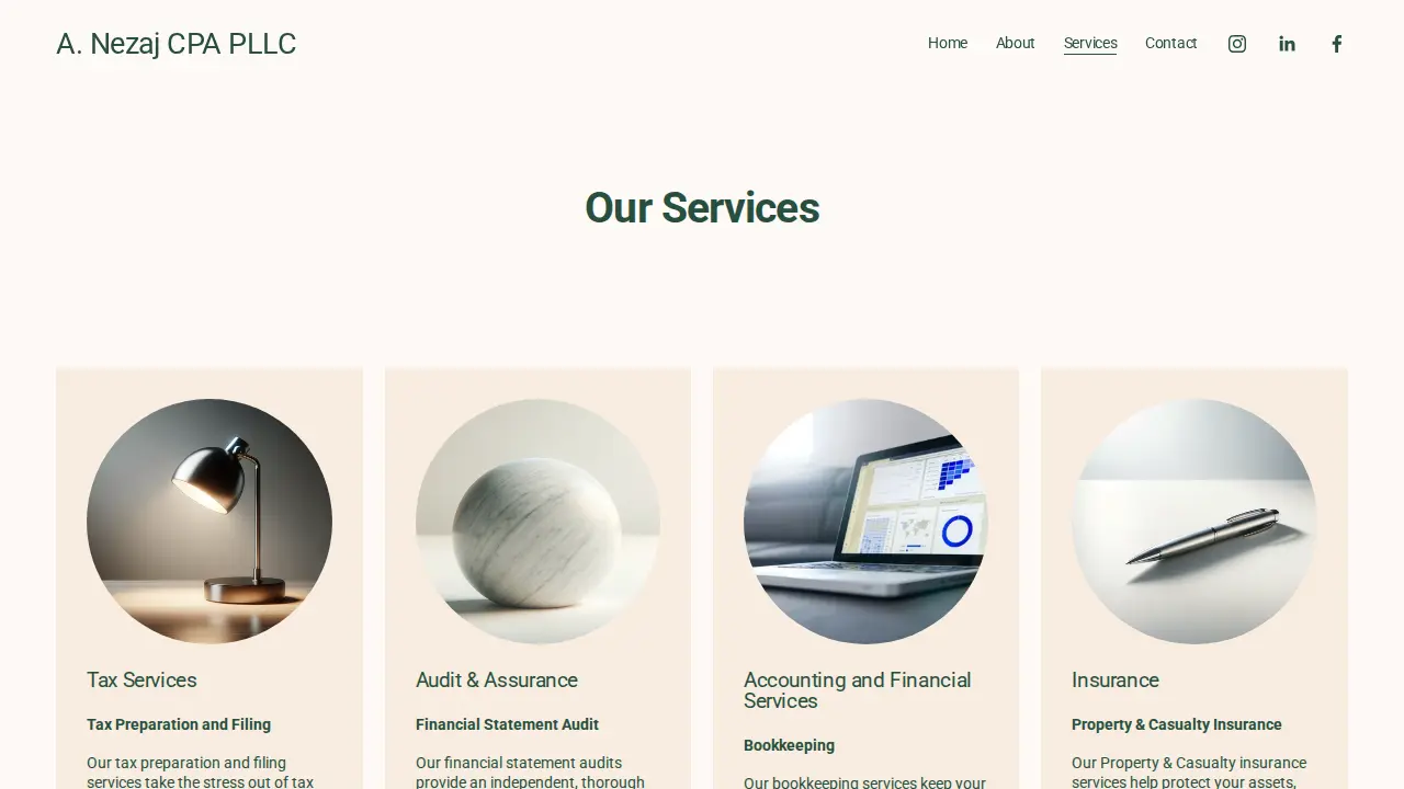 A Nezaj CPA PLLC page