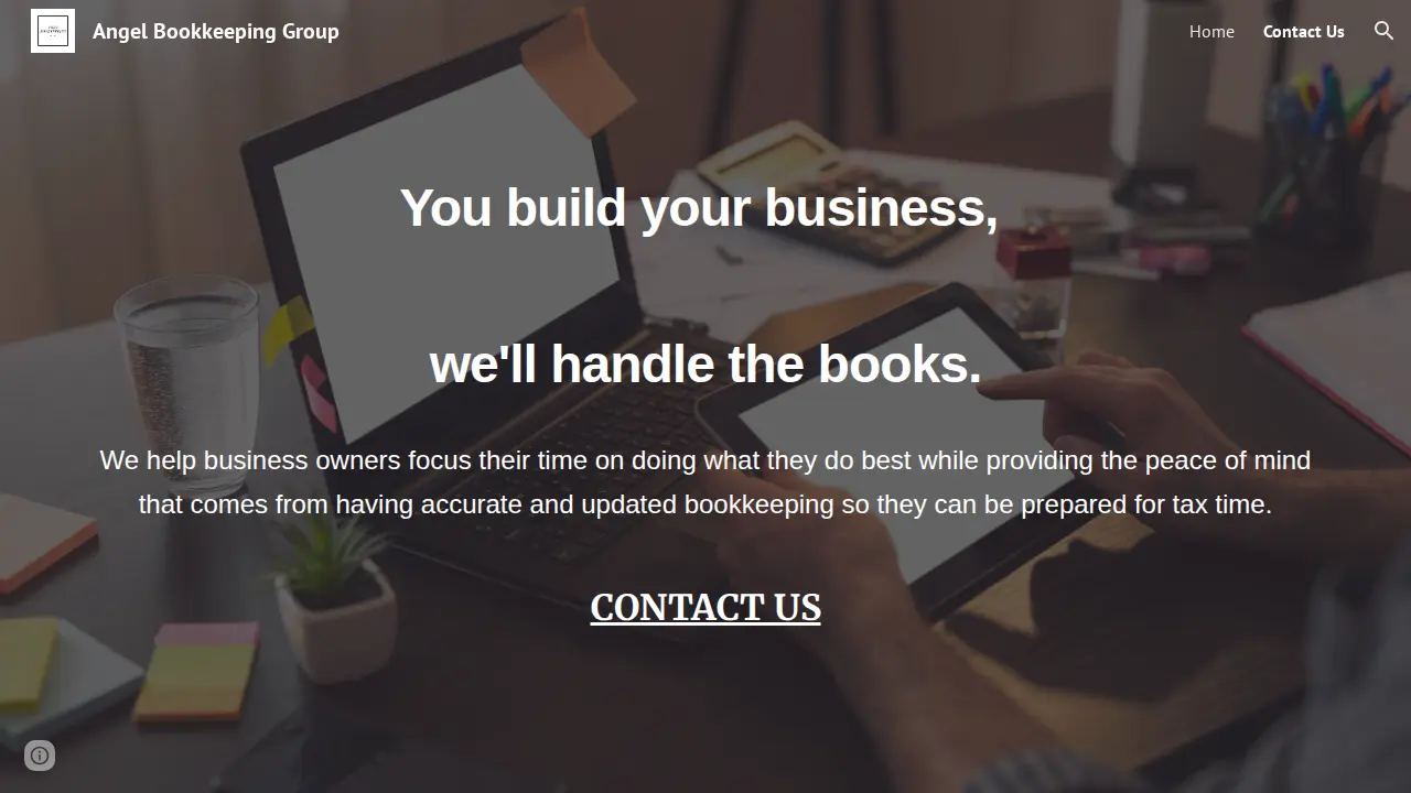 Angel Bookkeeping Group page