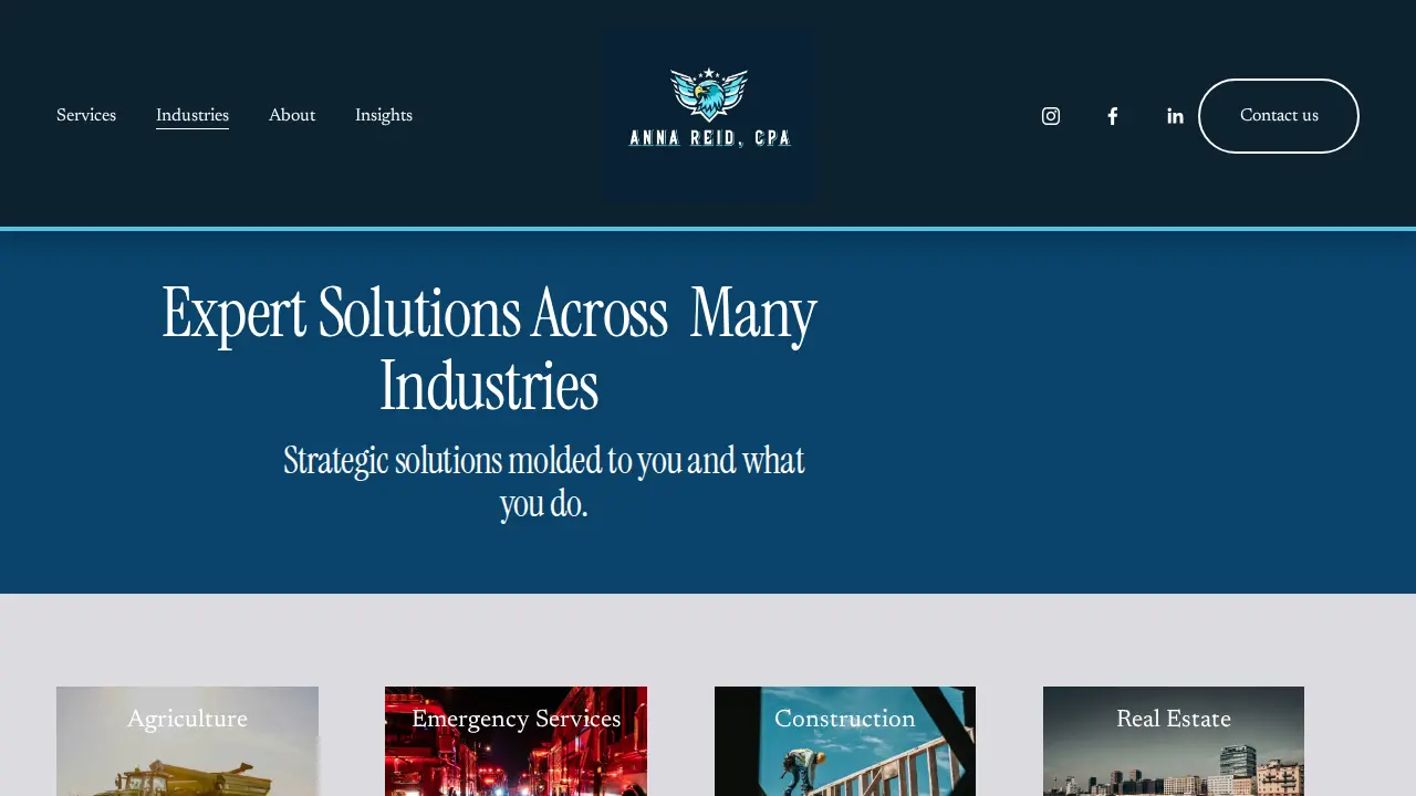 Anna Reid, CPA, LLC page