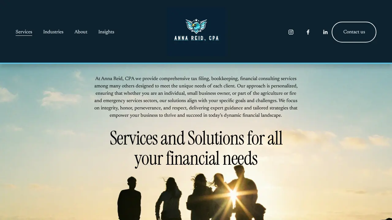 Anna Reid, CPA, LLC page