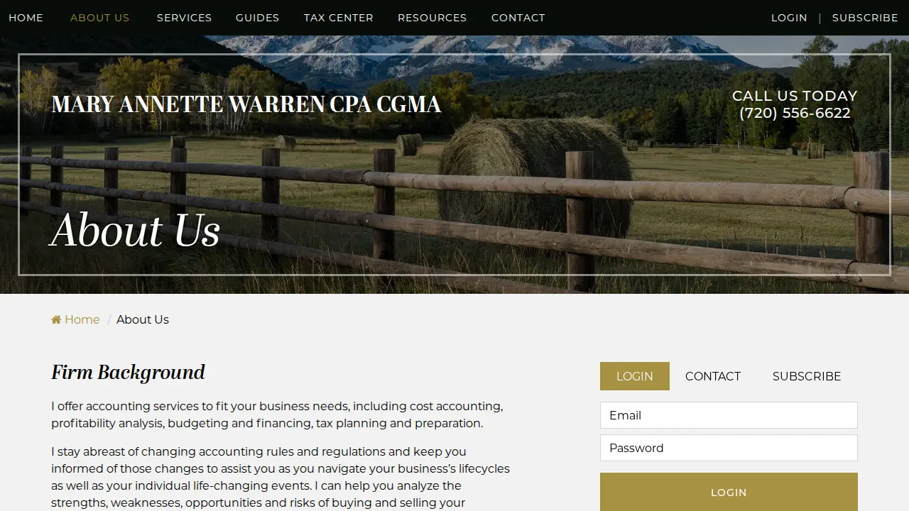 Mary Annette Warren, CPA, CGMA page