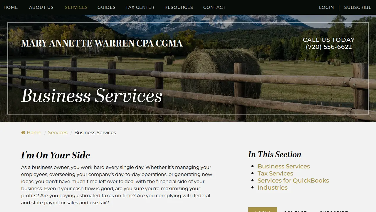 Mary Annette Warren, CPA, CGMA page