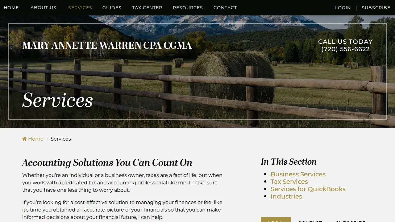 Mary Annette Warren, CPA, CGMA page
