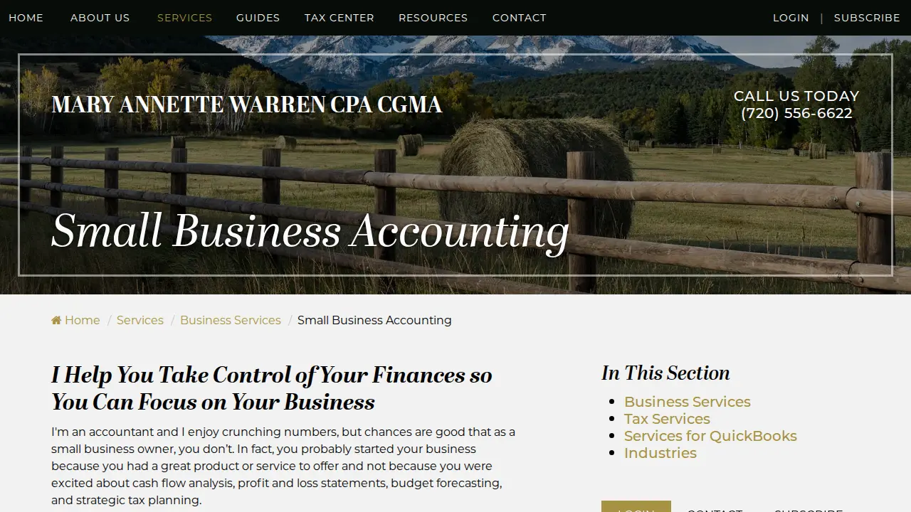 Mary Annette Warren, CPA, CGMA page
