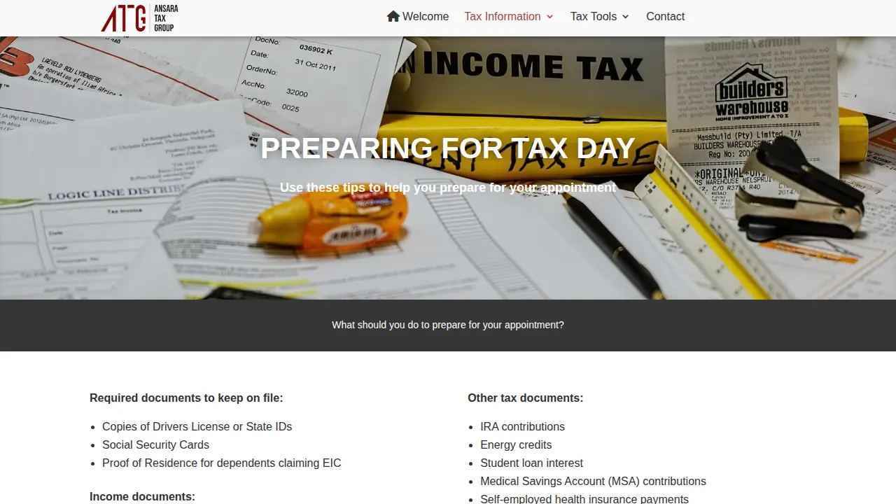 Ansara Tax Group, LLC page