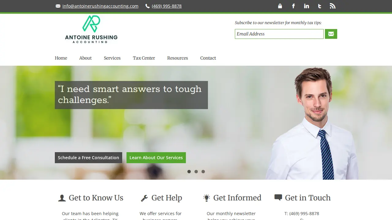 Antoine Rushing Accounting page