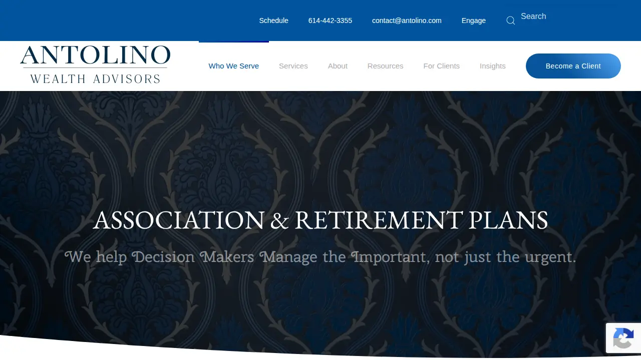 ANTOLINO Wealth Advisors page